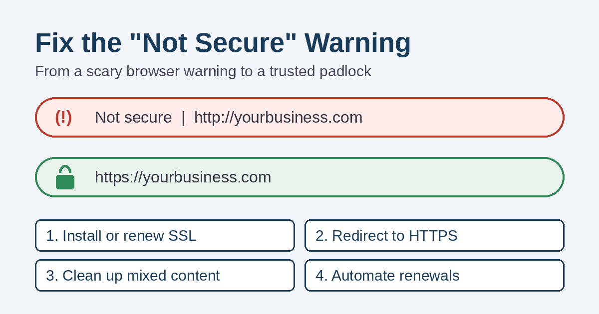 Why Does My Website Say “Not Secure”? What It Means and How to Fix It