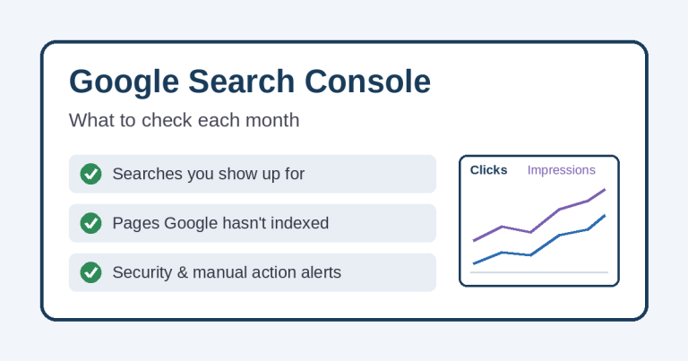 Google Search Console reports a small business owner should check