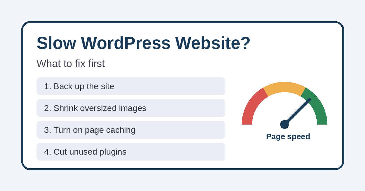 Why Is My WordPress Website Slow? What to Fix First